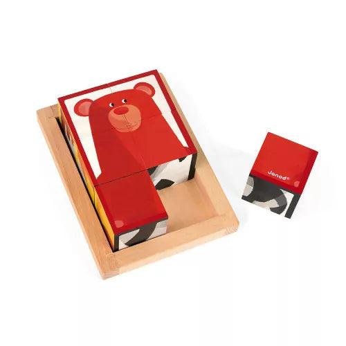 Janod - 6 Forest Blocksin Wooden Box - Limolin 