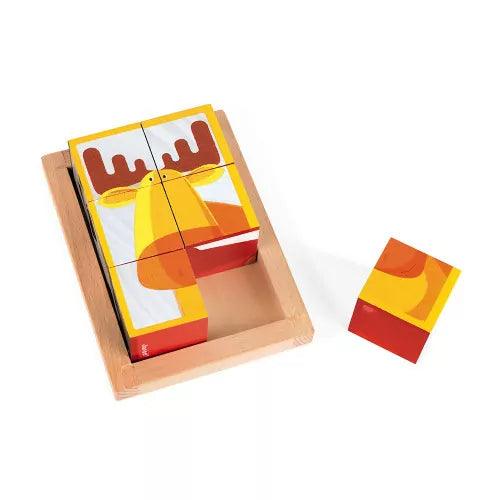 Janod - 6 Forest Blocksin Wooden Box - Limolin 