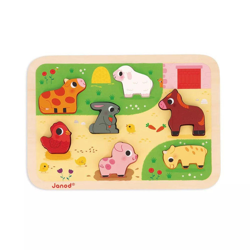 Janod - Chunky Farm Puzzle 7 pieces - Limolin 