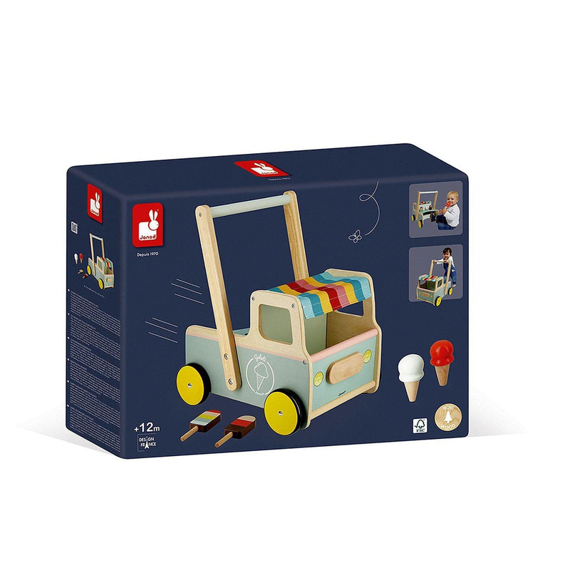 Janod - Ice Cream Cart Push - Along Trolley - Limolin 