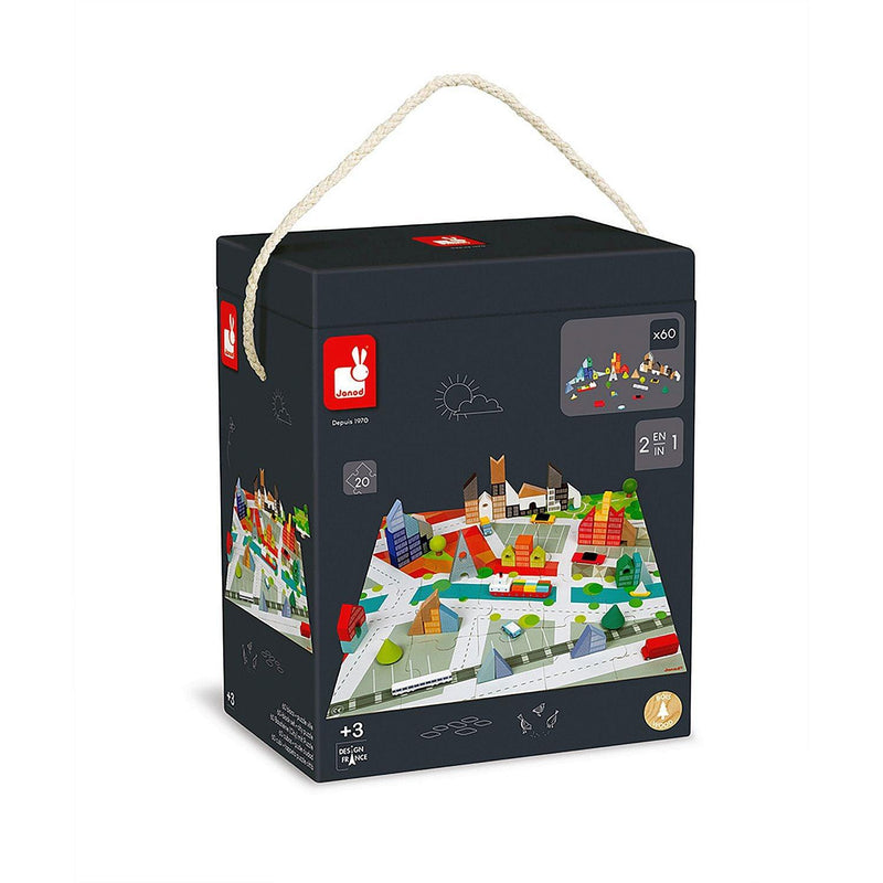 Janod - Kubix 60 Blocks Set & City - Limolin 