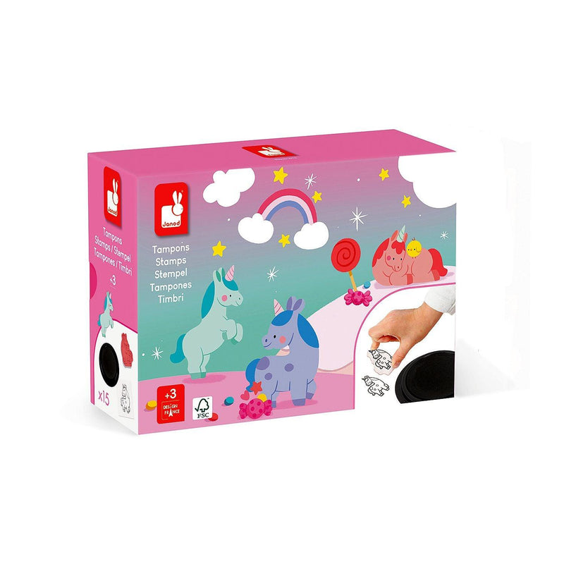 Janod - Stampinoo - Unicorns - 15 Stamps - Limolin 