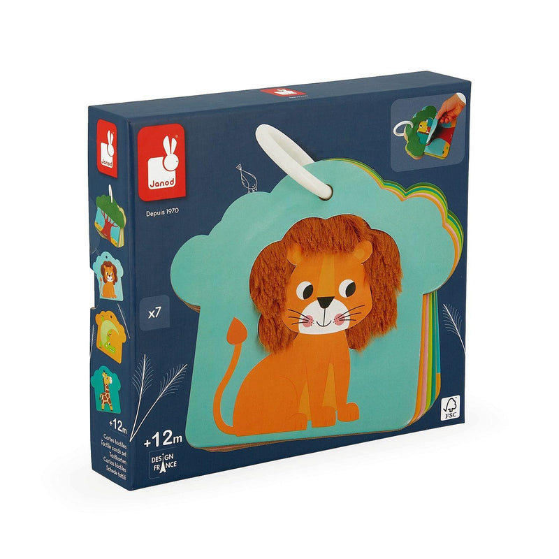 Janod - Tactile Cards Set - Savannah - Limolin 