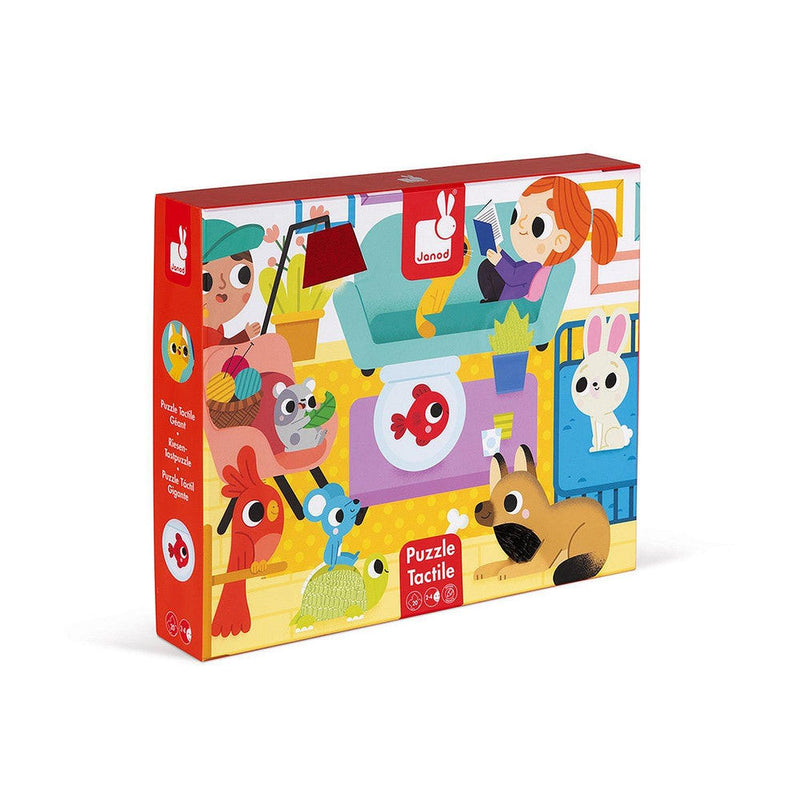 Janod - Tactile - Pets (20-Piece Puzzle) - Limolin 