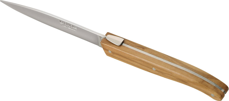 Jean Dubost - Stand- Up Smooth Knife Set Olive Wood 6pc - Limolin 