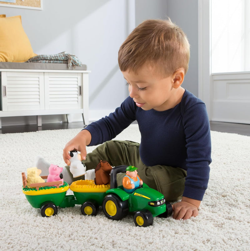 John Deere - Animal Sounds Hayride Musical Tractor Toy - Limolin 