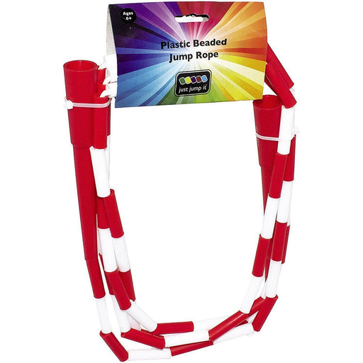 Just Jump It - Plastic Beaded Jump Rope - Red - Limolin 