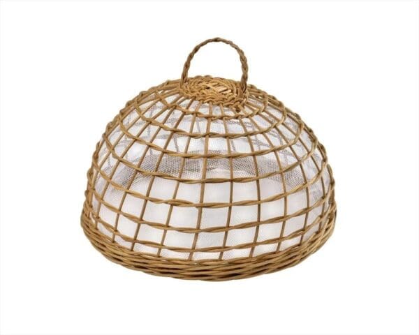 KITCHEN BASICS - Food Cover Wicker Mesh Lined Large - Limolin 