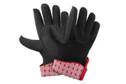 Kitchen Grips - 5-Finger Large Cherry/White Woven 28cm/11" 2pc Set - Limolin 