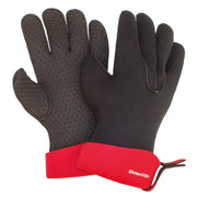 Kitchen Grips - Glove 5-Finger Large 28cm/11" Cherry/Blk FLXaPrene 2pc Set - Limolin 