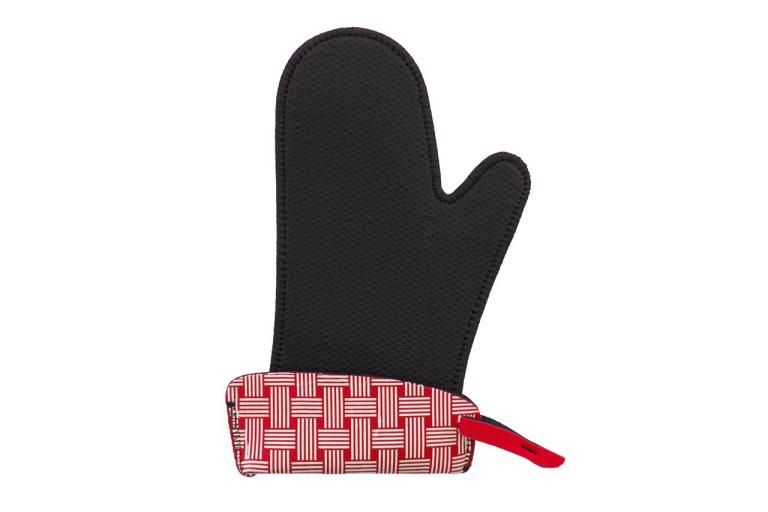 Kitchen Grips - Mitt Small Cherry/White Woven 35x17cm/13.7x6.7" - Limolin 