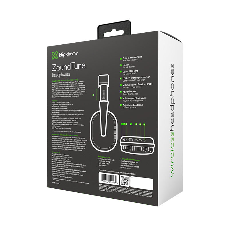 Klipxtreme - Over The Ear Bluetooth Headphones ZoundTune - Limolin 