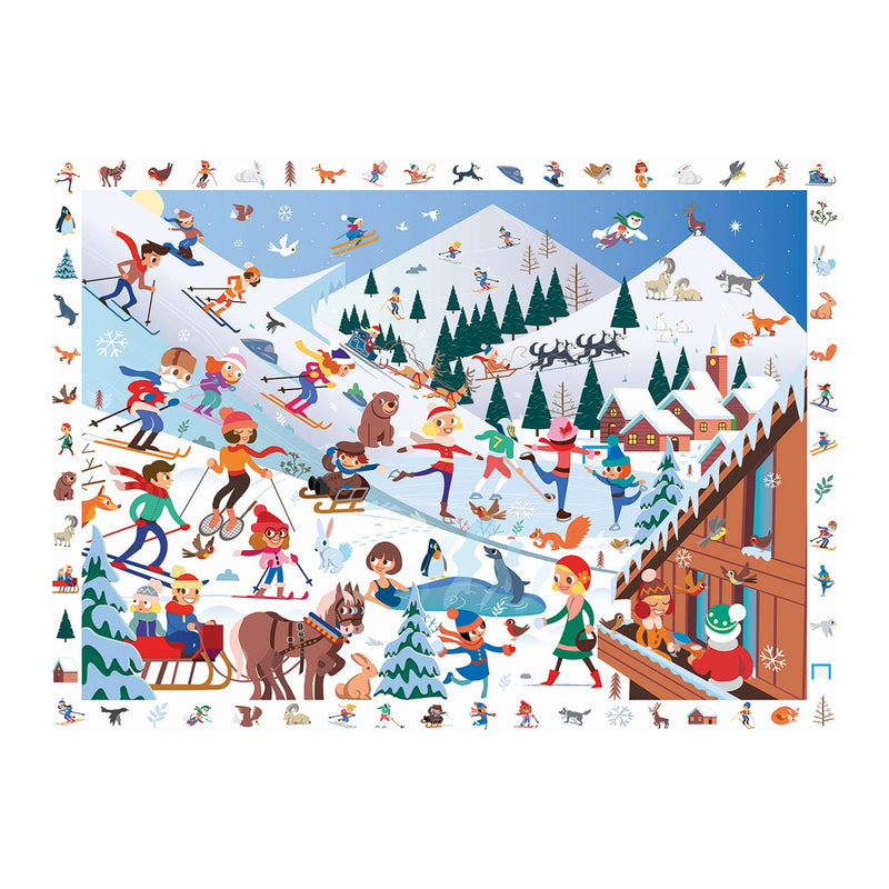 LAMARCHE - Puzzles 100 pieces XXL 610X420mm 'Search & Found' Winter Spo - Limolin 