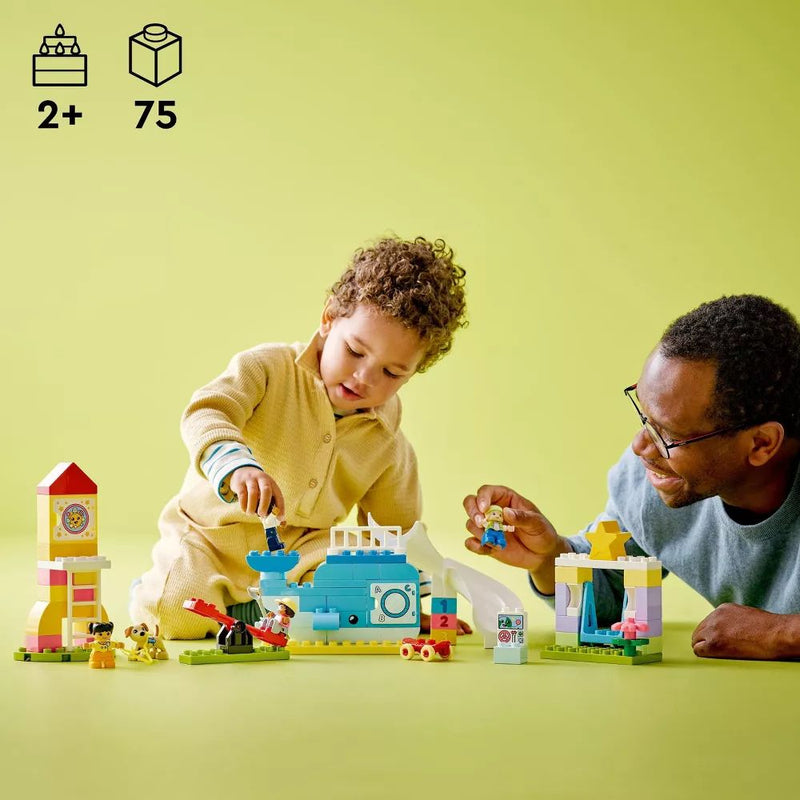 LEGO - Duplo - Town Dream Playground Educational Building Toy Set (75Pcs) - Limolin 