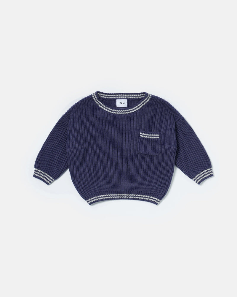 7AM - Boxy Sweater - Chunky Tennis