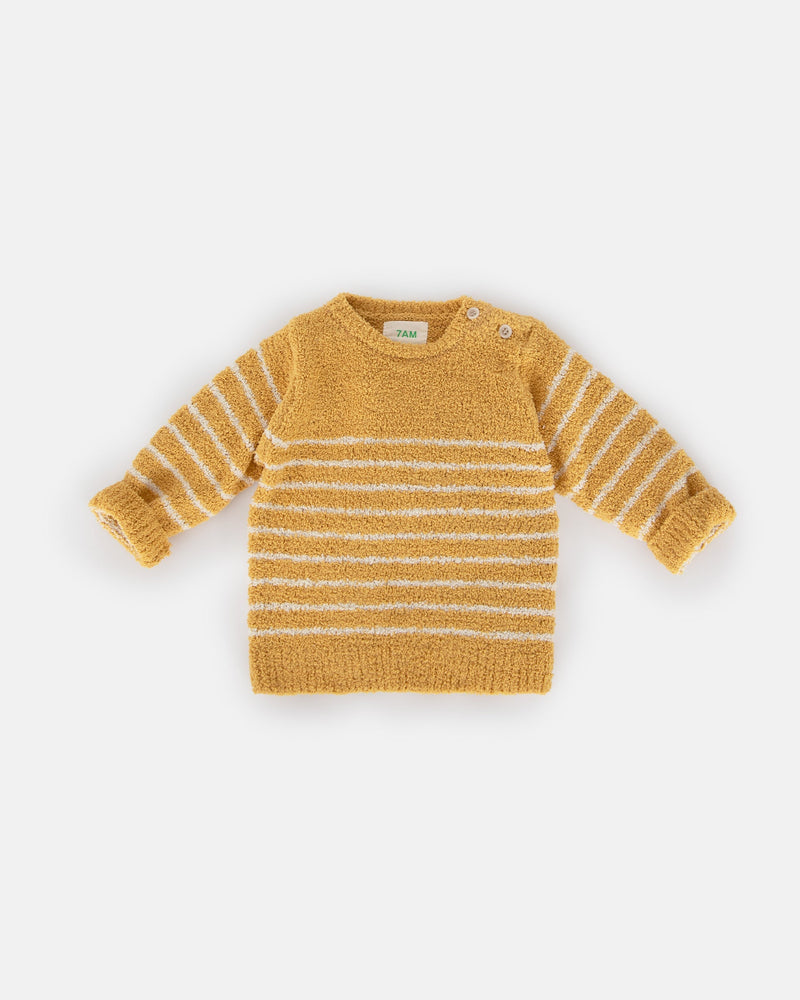 7AM - Long Sleeve Top Striped - Fuzzy