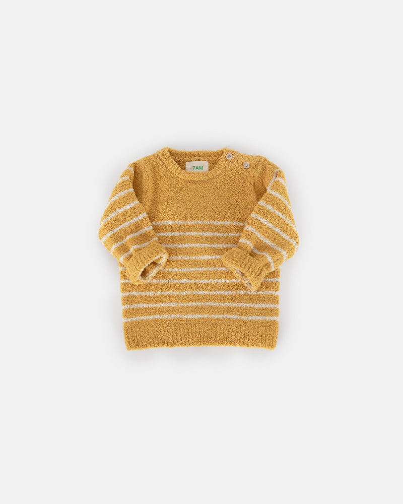 7AM - Long Sleeve Top Striped - Fuzzy