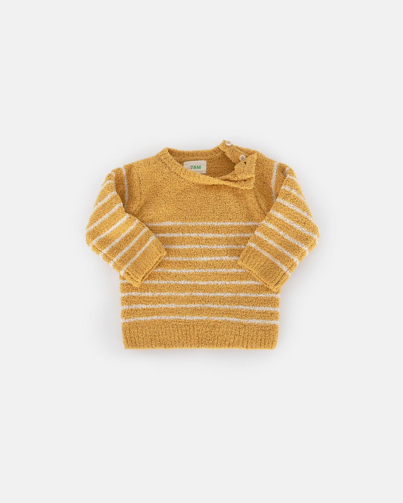 7AM - Long Sleeve Top Striped - Fuzzy