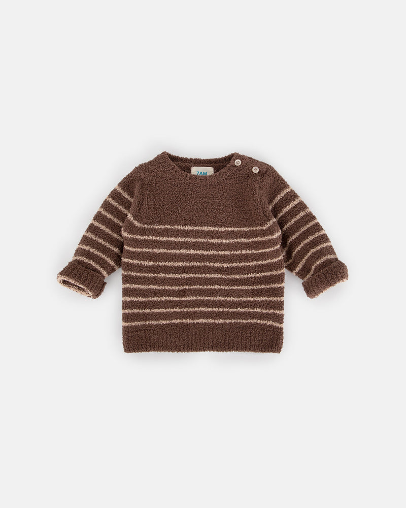 7AM - Long Sleeve Top Striped - Fuzzy