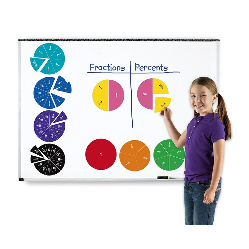 Learning Resources - Double - Sided Magnetic Fraction Circles - Limolin 