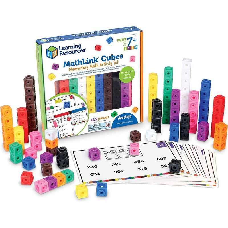 Learning Resources - Mathlink Cubes Elementary Math Activity Set - Limolin 
