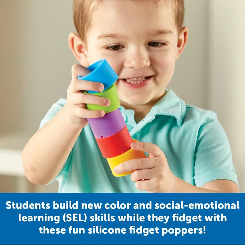 Learning Resources - Rainbow Emotions Fidget Poppers Classroom Set - Limolin 