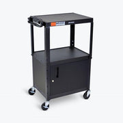 Luxor - Adjustable-Height Steel AV Cart - Cabinet - Limolin 