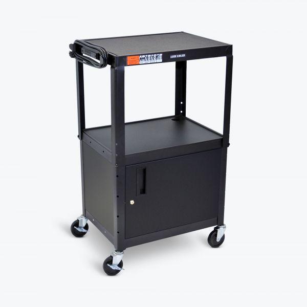 Luxor - Adjustable-Height Steel AV Cart - Cabinet - Limolin 