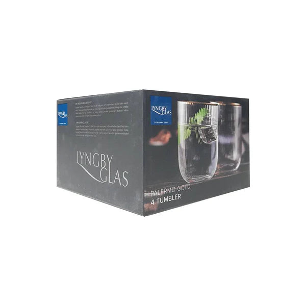 Lyngby - Palermo Tumbler Gold 4/St 350ml/12oz - Limolin 