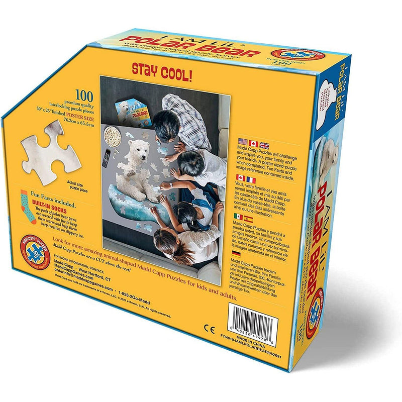 Madd Capp Puzzles - I Am Lil Polar Bear (100-Piece Puzzle) - Limolin 