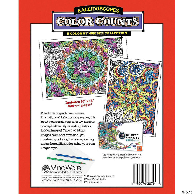 Mindware - Color by Number - Color Counts - Kaleidoscopes - Limolin 