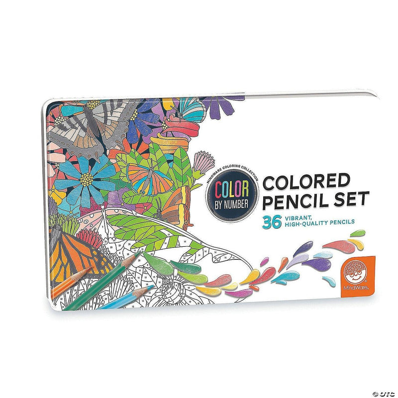 Mindware - Color by Number - Colored Pencils (Set of 36) - Limolin 