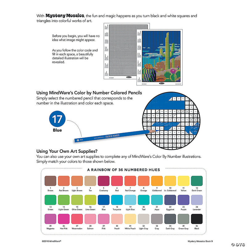 Mindware - Color by Number - Mystery Mosaics - Book 9 - Limolin 