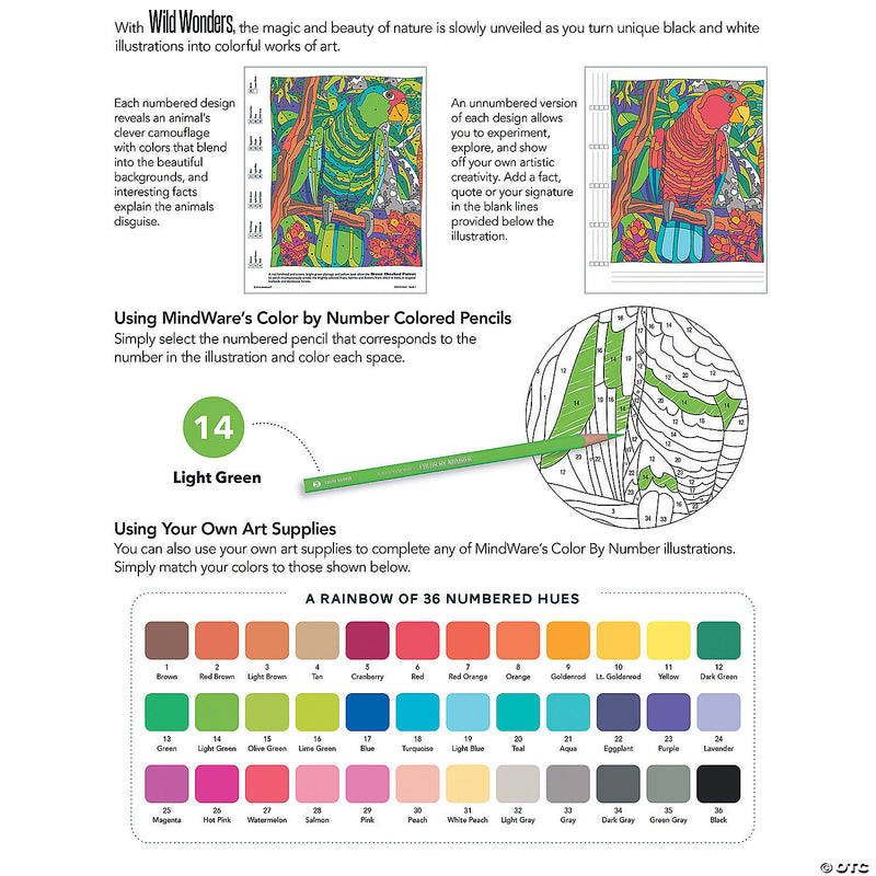 Mindware - Color by Number - Wild Wonders - Book 2 - Limolin 