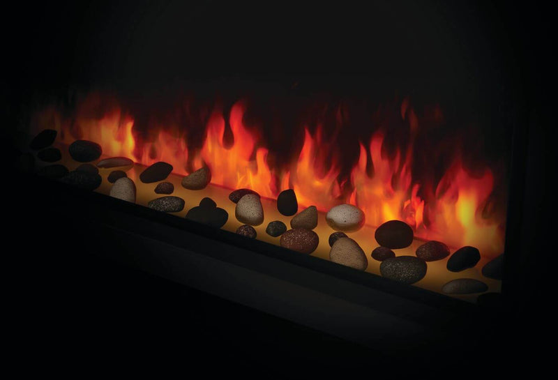 Napoleon - Astound Built-In Electric Fireplace - NEFB62AB (B62AB) - detail view. Optional media shown is sold separately.