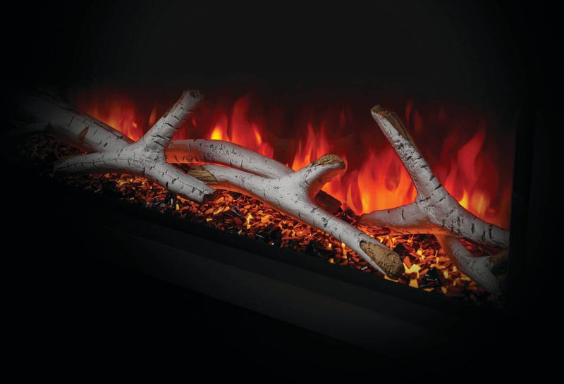 Napoleon - Astound Built-In Electric Fireplace - NEFB62AB (B62AB) - detail view. Optional media shown is sold separately.