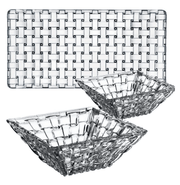 Nachtmann - BOSSA NOVA 1 Rectangular Plate & 2 Square Bowls (Set of 3) - Limolin 