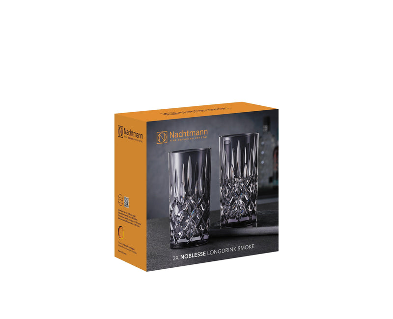 Nachtmann - NOBLESSE Long Drink - Smoke (Set of 2) | 6 Inch - Limolin 