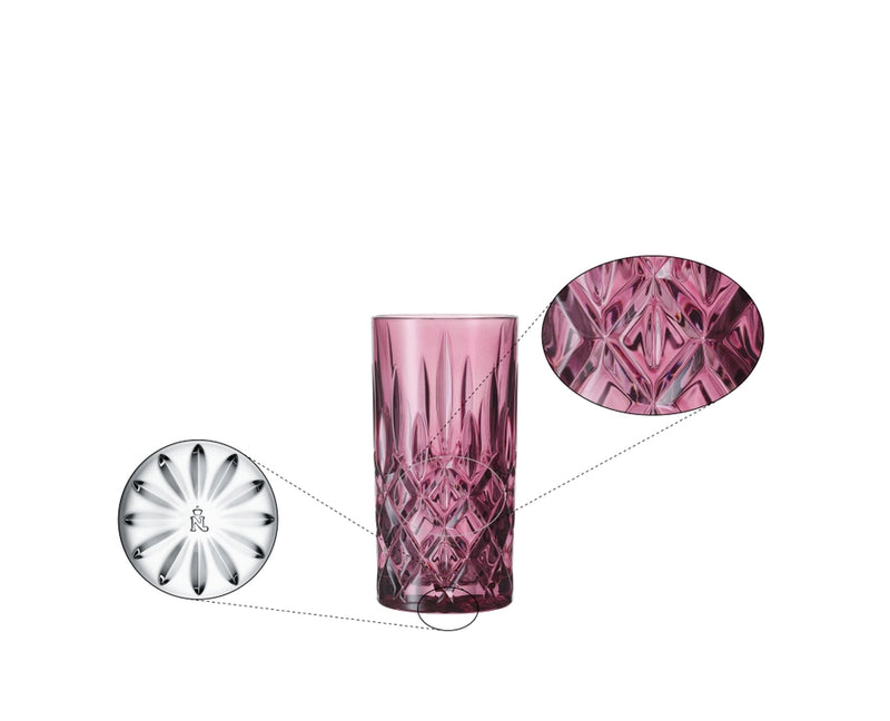 Nachtmann - Noblesse Long Drink Berry Set of 2 - Limolin 
