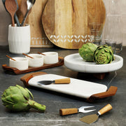 Nambe - Chevron Cheese Traywith Knife | 17 in - Limolin 