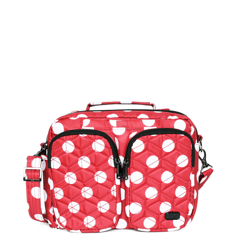 LUG - Navigator Crossbody Bag - CRIMSON LARGE DOT - colour view