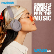 Naztech Bluetooth Headphones - AURA 360 ANC Wireless Noise Cancelling Over-the-Ear Headphones - Limolin 