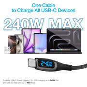 Naztech - USB-C to USB-C 240W PD Digital Charger Cable 12ft - Limolin 