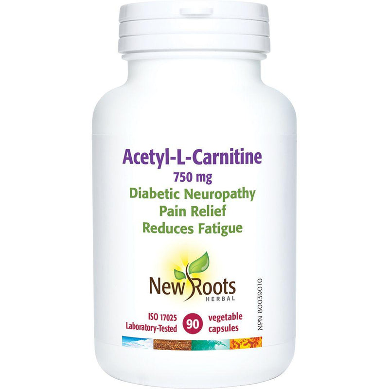 New Roots Herbal - Acetyl - L - Carnitine 750Mg, 90 Capsules - Limolin 