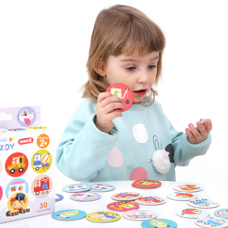 Banana Panda - ON-THE-GO MEMORY GAME - VEHICLES - 30 discsa- (2+) - Limolin 
