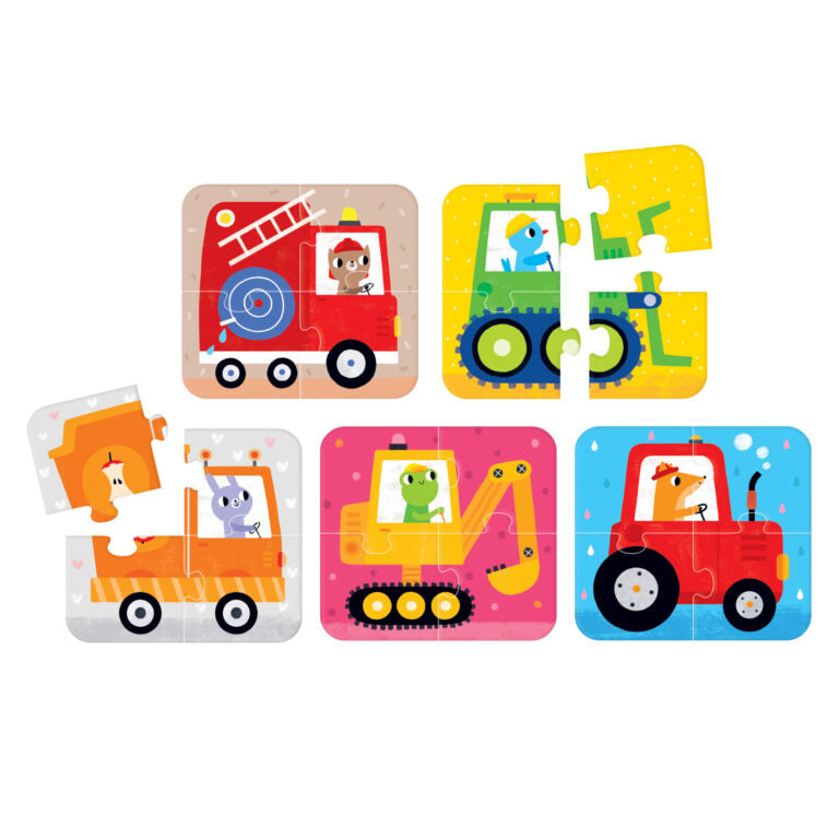Banana Panda - ON-THE-GO - 20pc PUZZLE - VEHICLES (2+) - Limolin 