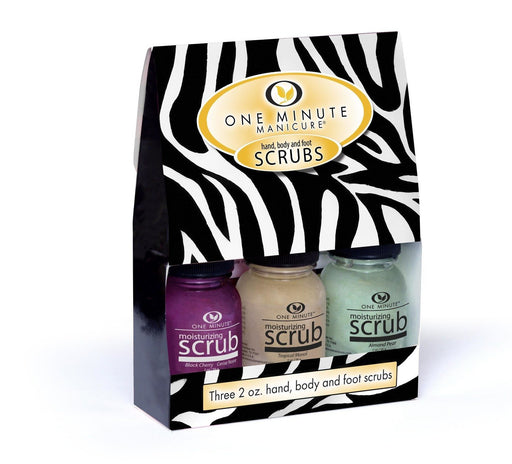 One Minute Manicure - Mini Trio Zebra Gift Box(3 X 2Oz.Fr Vanilla/Blkbry/Pom ) - Limolin 