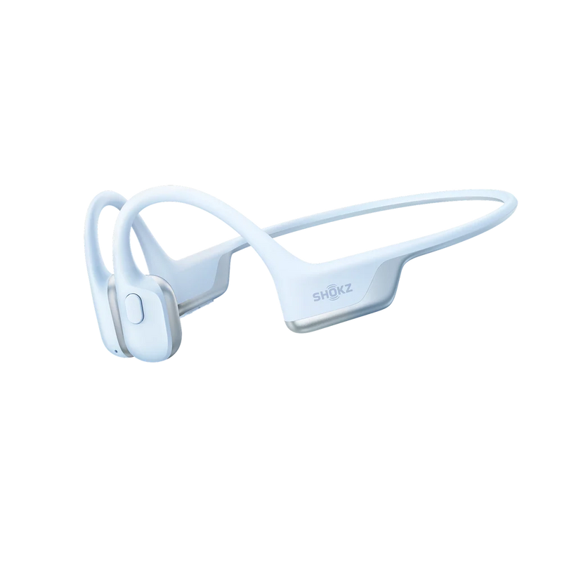 Shokz – OpenRun Air 2, casque Bluetooth bleu glacier avec micro à conduction osseuse – Léger – Étanche IP67