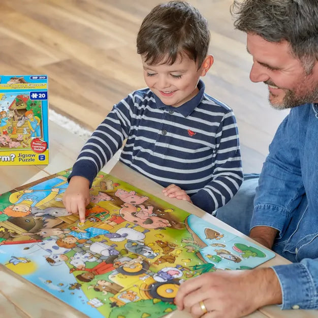 Orchard Toys - Who's On The Farm (Poster) (20-Piece Puzzle) - Limolin 