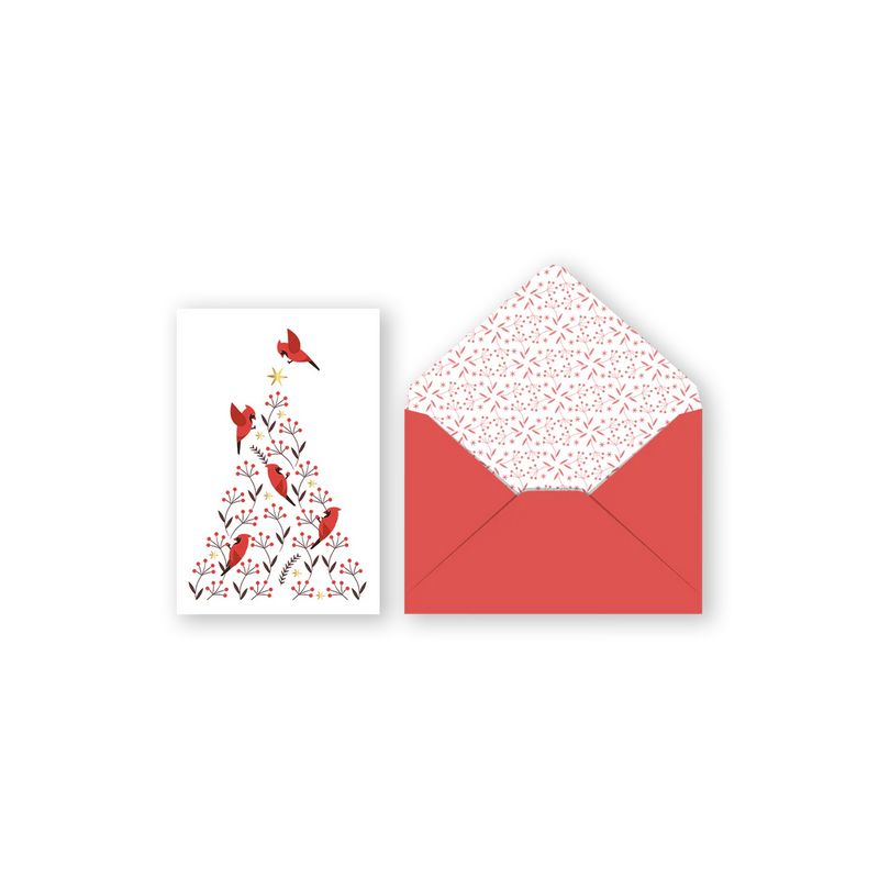 PBI ACN - CARTE NOEL MINI IDV./ CARDINAUX EN SAPIN 2024 - Limolin 